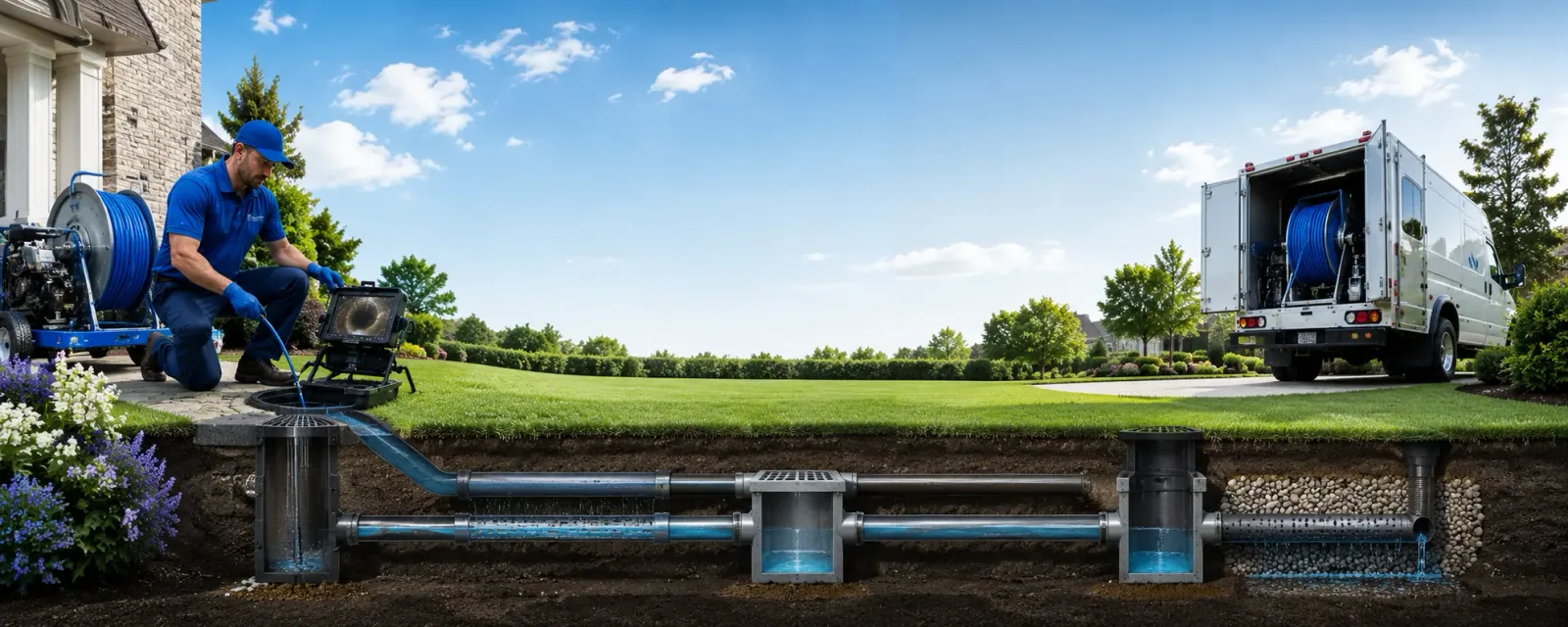 Outdoor drain cleaning information for Hunter, OK